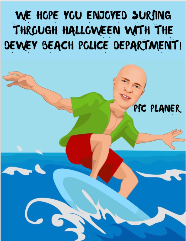 The activity book features all the members of the department, and plays up their hobbies, such as PFC Matthew Planer’s interest in surfing. SUBMITTED PHOTO